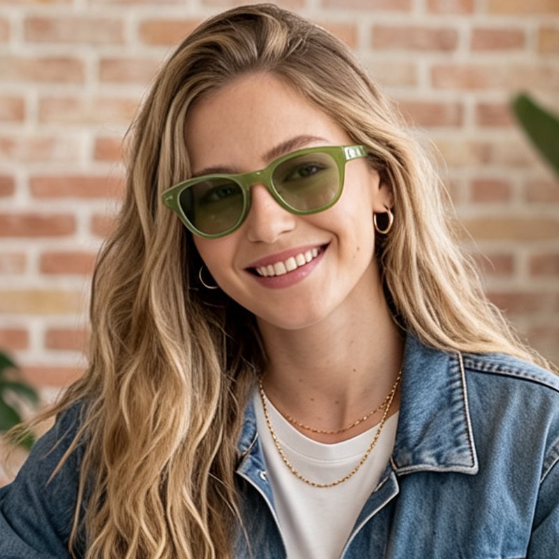 Model wearing Capri Moss sunglasses