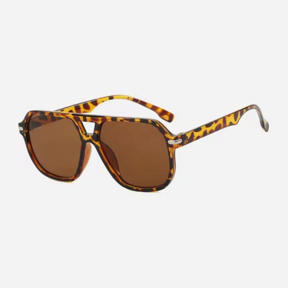 Capri Cocoa oversized sunglasses with brown lenses