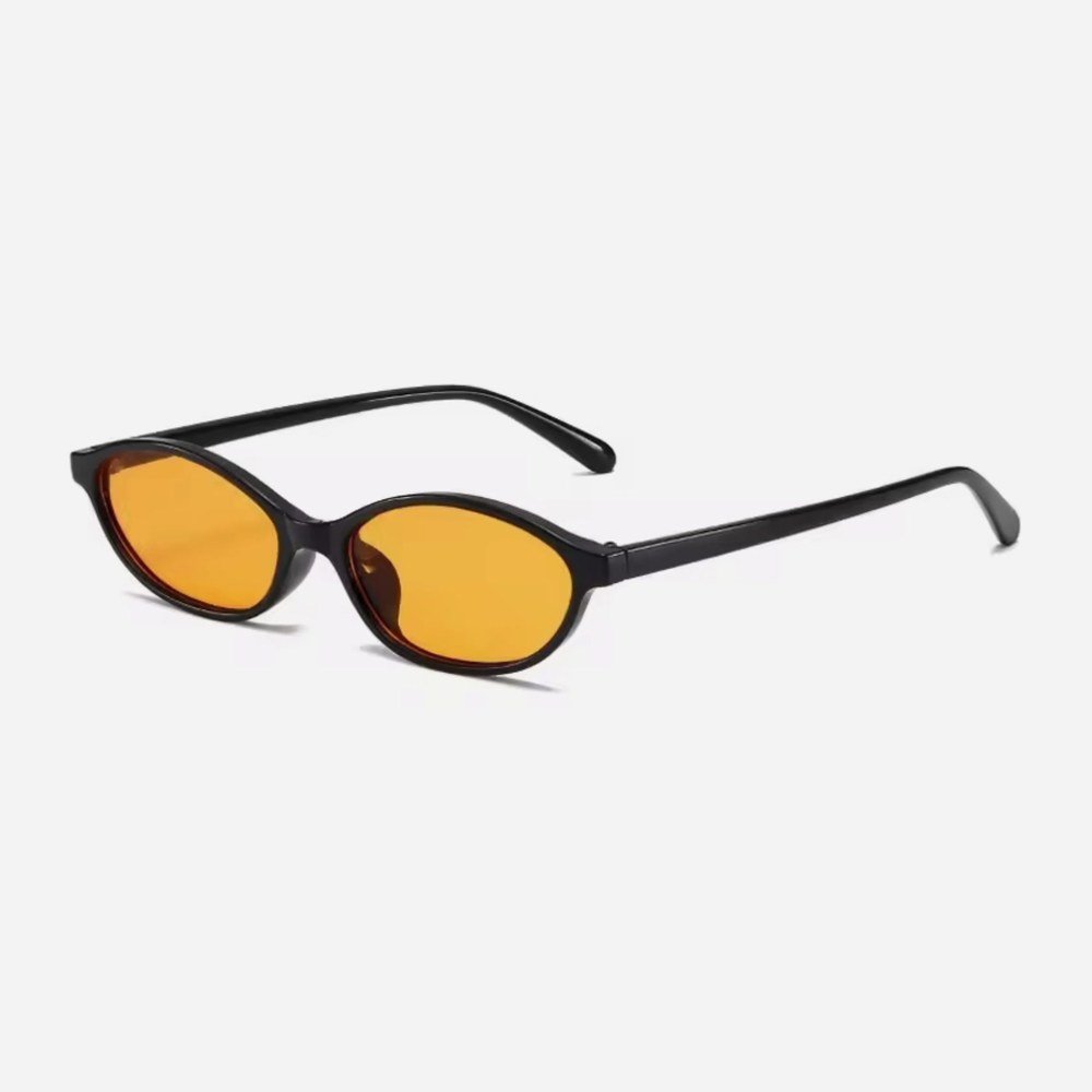 Lune Amber slim oval sunglasses with orange lenses