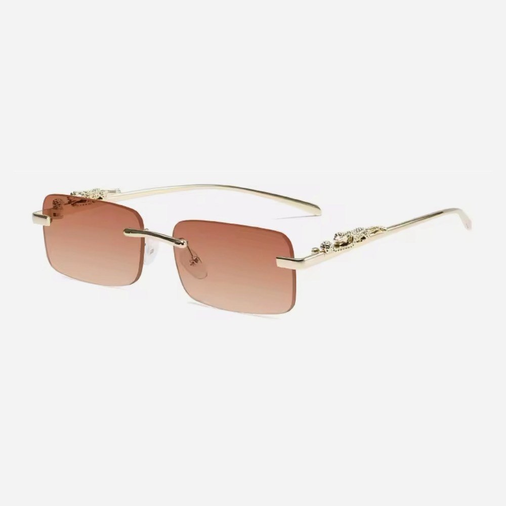 Prowl Copper rimless sunglasses with copper gradient lenses