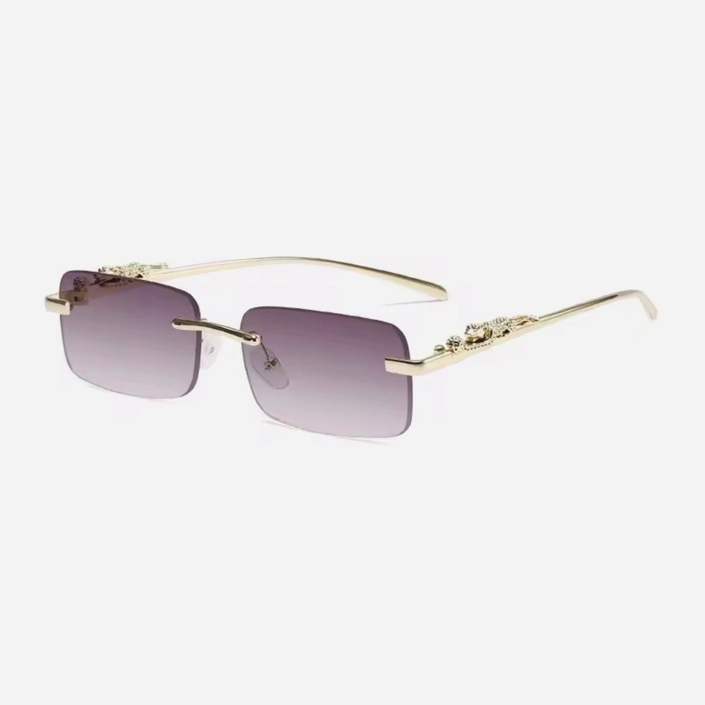 Prowl Dusk rimless sunglasses with purple gradient lenses