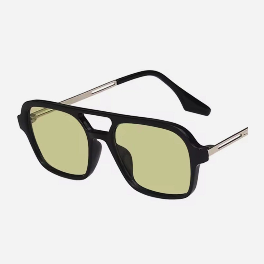 Skyline Lime double-bridge sunglasses with lime lenses