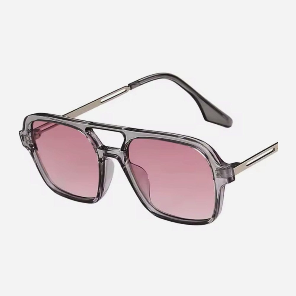 Skyline Mauve double-bridge sunglasses with rose gradient lenses